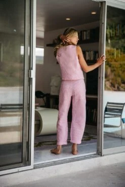 Brooks Pant - Pink Seersucker -Sunreef Bikinis Shop 240514 skatie 1041