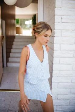 Beau Vest - Blue Seersucker -Sunreef Bikinis Shop 240514 skatie 1330