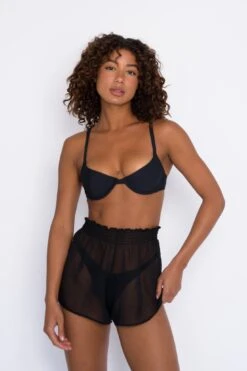 Olivia Short Chiffon - Black -Sunreef Bikinis Shop SKATIE Blackrestock 36