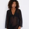 Lily Tunic Chiffon - Black -Sunreef Bikinis Shop SKATIE Blackrestock 40