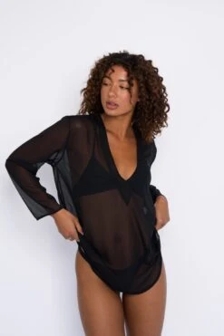 Lily Tunic Chiffon - Black -Sunreef Bikinis Shop SKATIE Blackrestock 41