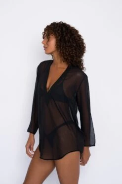 Lily Tunic Chiffon - Black -Sunreef Bikinis Shop SKATIE Blackrestock 42