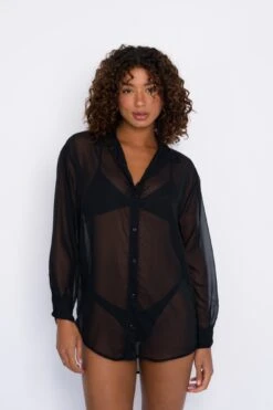 Lily Tunic Chiffon - Black -Sunreef Bikinis Shop SKATIE Blackrestock 46