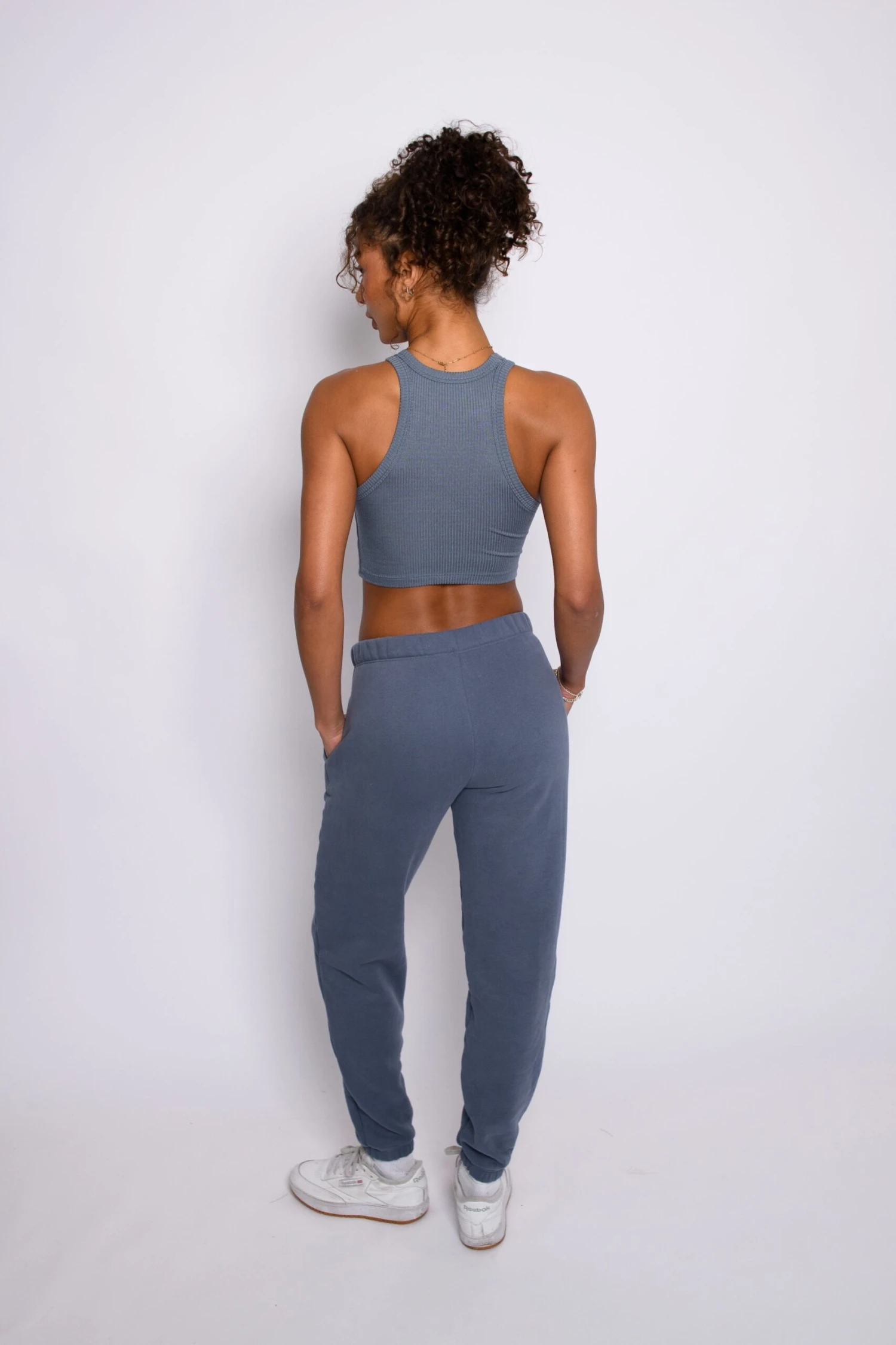 Monica Crop Ribbed - Denim 5 Monica Crop Ribbed - Denim - Image 3