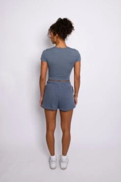 Baby Tee Ribbed - Denim -Sunreef Bikinis Shop SKATIE Denim 164