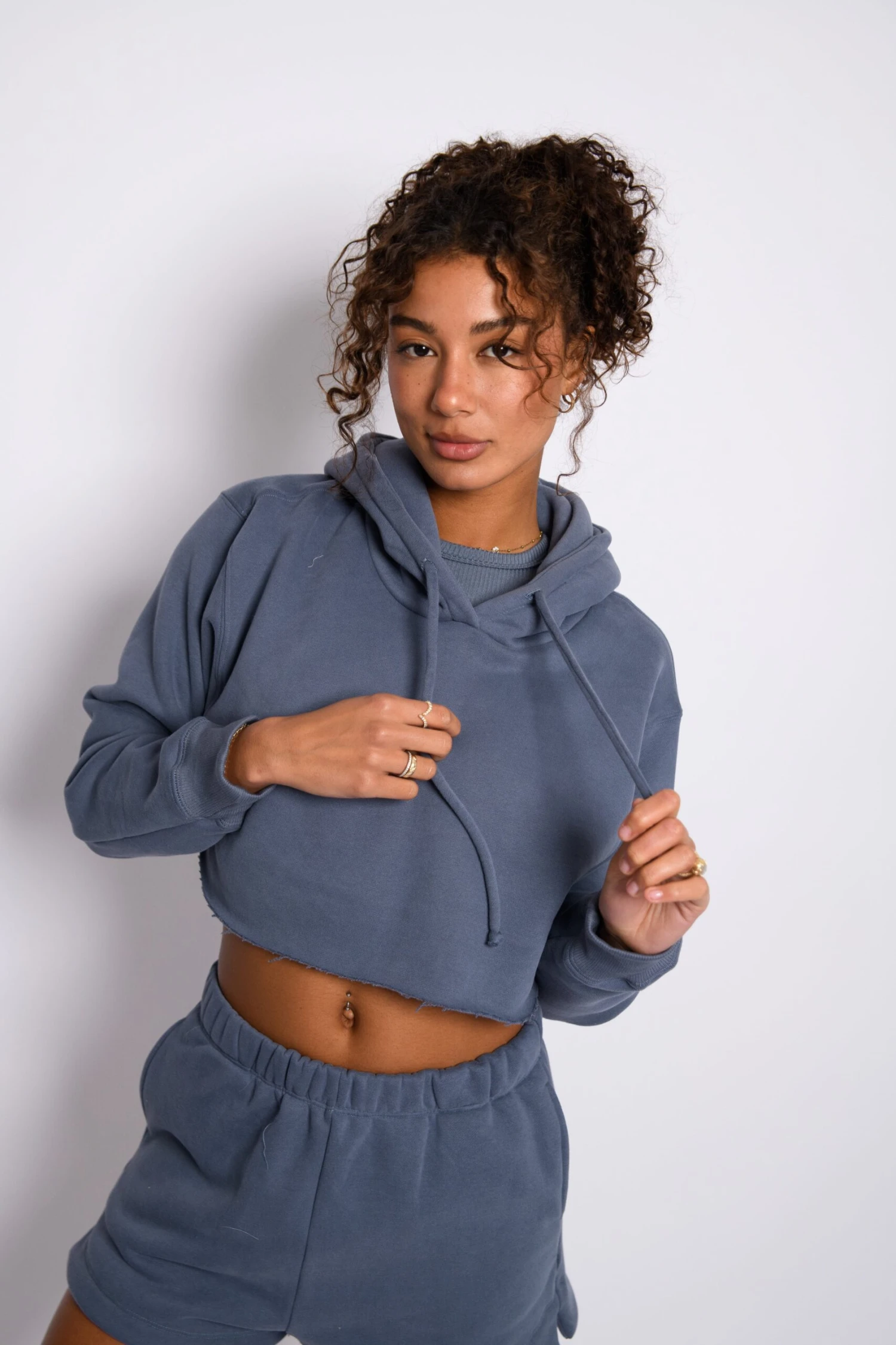 ULTRALUX Ariana Hoodie - Denim 4 ULTRALUX Ariana Hoodie - Denim - Image 2