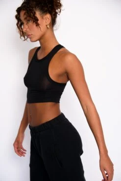 Monica Crop Jersey - Black -Sunreef Bikinis Shop SKATIE black 93