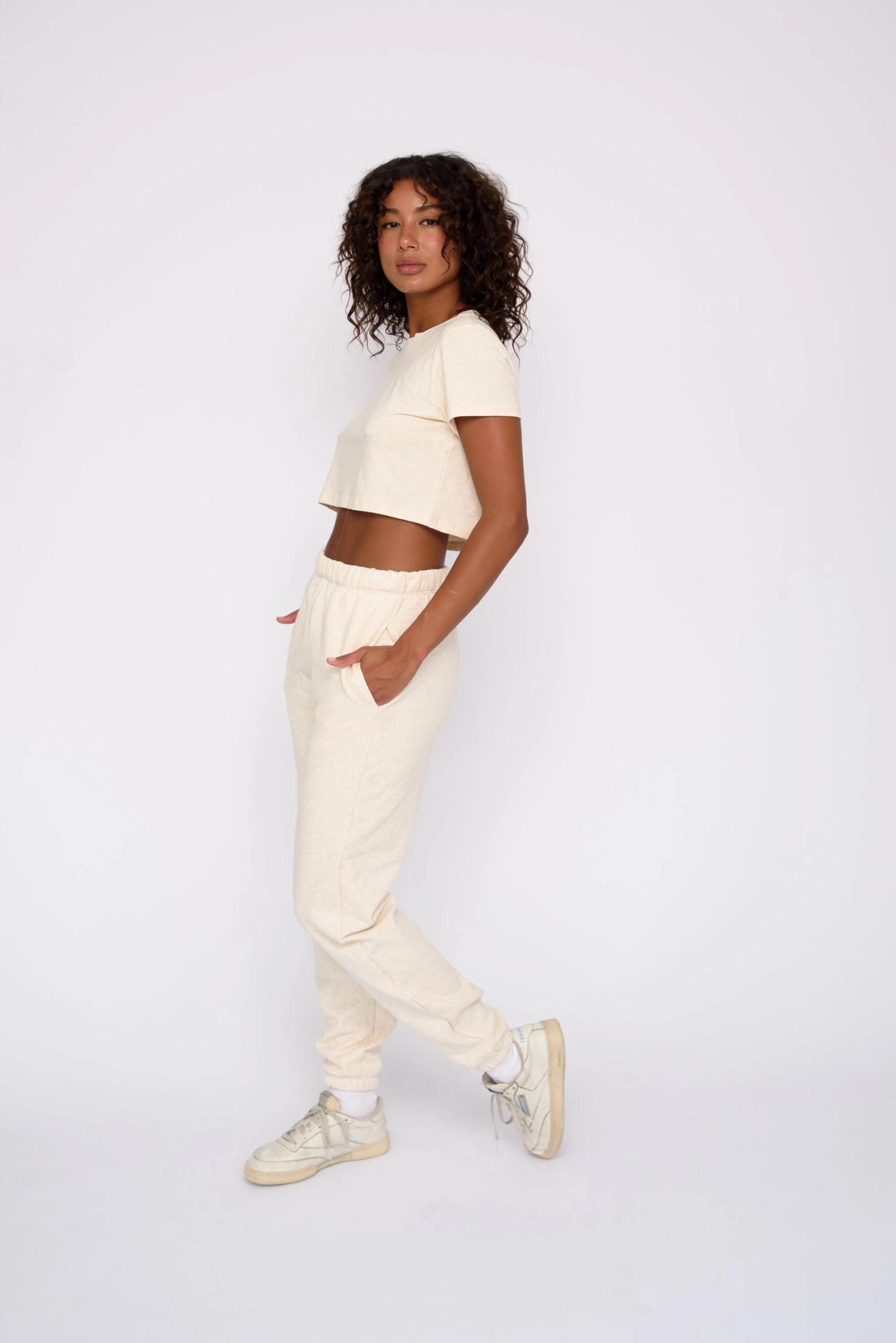 ULTRALUX Ziggy Sweatpants - Latte 5 ULTRALUX Ziggy Sweatpants - Latte - Image 3