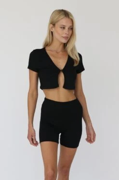 Meesh Top - Black -Sunreef Bikinis Shop black basics 65