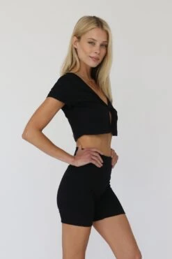 Meesh Top - Black -Sunreef Bikinis Shop black basics 67